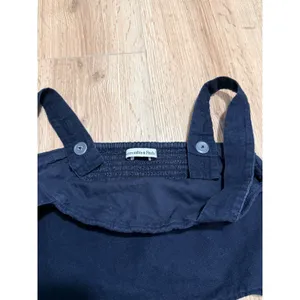 Abercrombie & Fitch Navy‎ Black Crop Top Adjustable Straps Small Linen Blend thumbnail 5