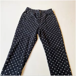 TOPSHOP Moto Mom High Waisted Polka Dot Print Jeans Size 25 EUC thumbnail 4