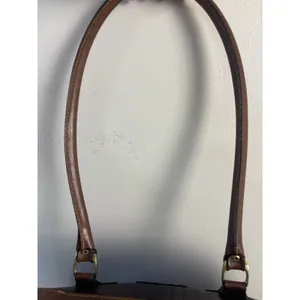 Vtg MC Buenos Aires Woven Brown Argentina Leather Satchel Bowling Bag Embossed thumbnail 8