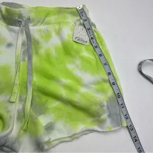 Intimately Free People Womens Size XS Lime Green Grey‎ Gray Tie Dye Shorts NEW thumbnail 7