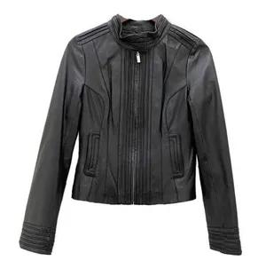 Arden B Black 100% Genuine Leather Moto Jacket S thumbnail 1