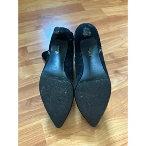 Neiman Marcus Black Suede Ankle Boots Kitten Heel in size 7 thumbnail 4