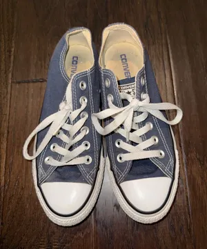 Converse Low-Top Sneakers in Navy and White W7 thumbnail 1