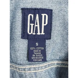 Vintage GAP Denim Vest Y2K Blue Jean Button Front Fitted Western Boho Size Small thumbnail 7