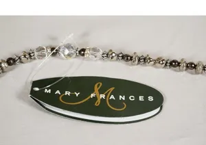 RARE Mary Frances Super Star Silver Gold Beaded Holiday Purse Handbag NEW!! thumbnail 7