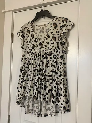 Altar’d State Cheetah Top thumbnail 1