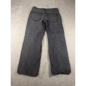 hollister low rose baggy jeans black washed size 10/30 thumbnail 5