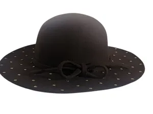 Cappelli Brown 100% Wool Studded Hat One Size thumbnail 1