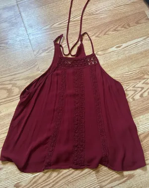 Hollister red blouse thumbnail 1