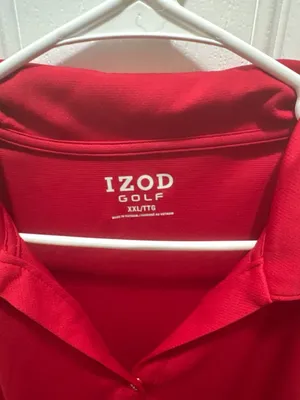 IZOD Golf Women's Short Sleeve Performance Polo Shirt Red XXL thumbnail 3