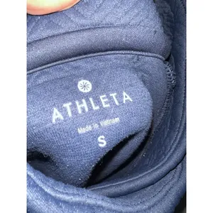 Athleta Sweatshirt Jacquard Elevation Blue Textured Mock Neck Pullover Sz. S thumbnail 7