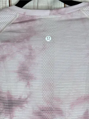 Lululemon | Shibori Pink Tie Dye Stripe Swiftly Tech Long Sleeve Shirt thumbnail 3