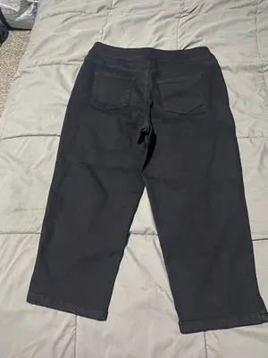 Black denim capri thumbnail 2