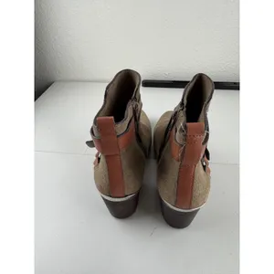 COACH‎ Pauline Taupe Suede Leather Buckle Ankle Boots Booties Womens Size 6 thumbnail 2