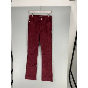 Miss Sixty Womens Pants Burgundy Velvet Y2K Retro Straight Leg 26 thumbnail 2