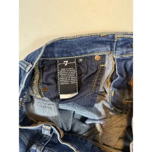 7 For All Mankind Roxanne Ankle Jeans Women Size 26 Blue Denim Frayed Hem thumbnail 4