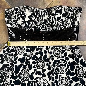 White House Black Market Silk Floral Sequined Sleeveless Mini Dress 12 thumbnail 6