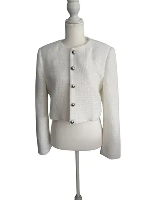 REFORMATION White Buttoned Blazer Jacket Size Small thumbnail 8
