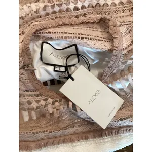 Alexis Embroidered Lace Melania sleeveless fit flare mini Dress White & Beige S thumbnail 7