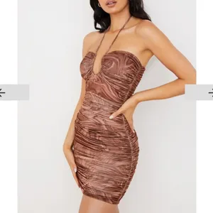 House of CB Brown Swirl Mini Dress thumbnail 8