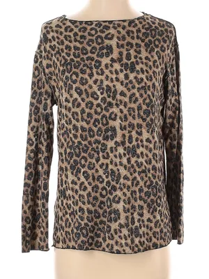 Zara Leopard Print Longsleeve Top Sz. S thumbnail 1