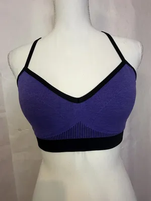 lululemon athletica Purple Seamless Sports Bralette with Black Trim thumbnail 2