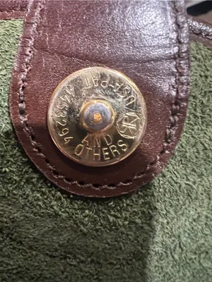 Vintage Dooney & Bourke All-Weather Leather coin purse in fir green and Britis thumbnail 8
