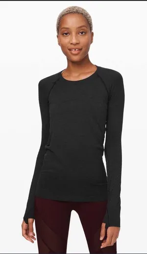 lululemon athletica Black Long-Sleeve Performance Tee thumbnail 1