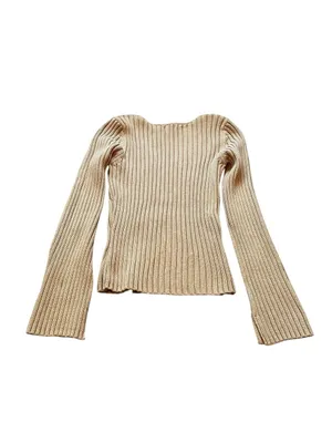 Vintage Guess V-Neck Sweater Dramatic Flare Sleeve 90s Y2K Britney Spears Boho thumbnail 5