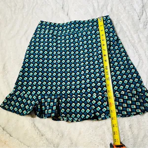 Band of Gypsies Colette Teal Geometric Mini Skirt Size M Cottagecore thumbnail 11