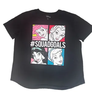 Disney Princess #SquadGoals Graphic Tee 3X Black Short Sleeve thumbnail 1