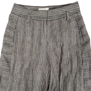 Anthropologie Ett Twa Pants Womens‎ 0 Brown White Wide Leg Striped Sailor Linen thumbnail 1