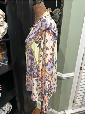 Sanctuary “After Party” Boho Floral Tie‑Neck Blouse – Size Medium thumbnail 5
