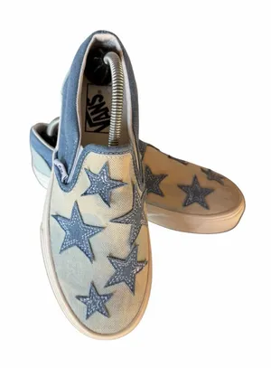 Vans NEW Unisex Starry Night Denim Classic Slip On Shoe Size 7 or 5.5 #260112 thumbnail 1