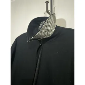 Dress Barn Wool Blend Open Trench Long Jacket Houndstooth Women’s 10 thumbnail 3
