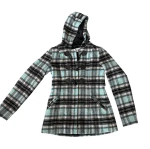 New York & Company Women's Wool Plaid Toggle‎ Coat XS Multicolor Casual thumbnail 1