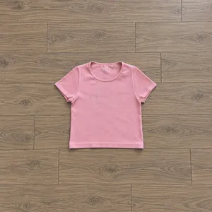 Urban Outfitters Pink Ribbed Fitted Crop Top thumbnail 2