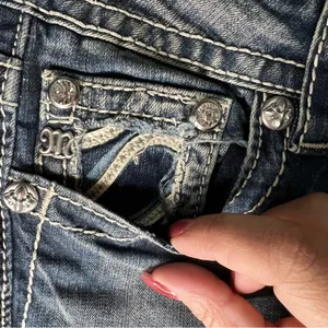 Miss Me Bootcut Western Thick‎ Stitch Flap Pocket Embellished Denim Jeans thumbnail 9