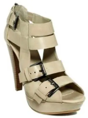 Guess Women's Beige Strappy High Heel Sandal with Buckles thumbnail 1