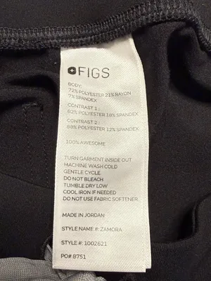 Figs Zamora Jogger Scrub Pant Womens Medium Black Medical Nurse Technical Health thumbnail 16