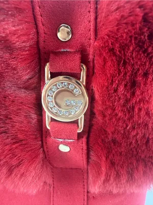 GBG Los Angeles Aleya G by Guess Red Faux Fur Cold Weather Winter Boots Women 6M thumbnail 3