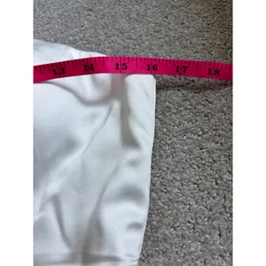 NWT IEENA Mac Duggal Mini Dress 6 White‎ One Shoulder Satin Bow Bridal #B865 thumbnail 6