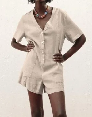 Zara Tan Romper thumbnail 1