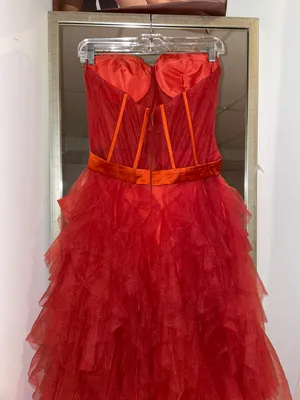 Tulle prom dress Red Size 6 thumbnail 4