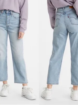 Levi’s Ribcage Straight Ankle Button Fly Jeans Size 26 thumbnail 3