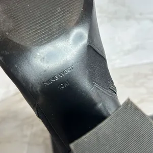 Nine West ladies black ankle‎ boots block heel size 10 M thumbnail 10