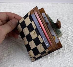 Canvas Snap Closure Small Wallet for Women,Bifold Credit Card Holder Coin Purse with ID Window thumbnail 4
