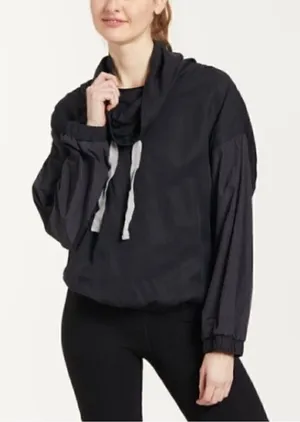 Free People Movement Far and Away Windbreaker Pullover Jacket Black Size Small thumbnail 1