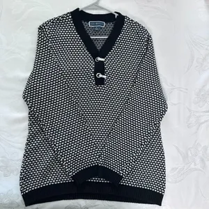 Karen Scott Womens XL Henley V-Neck Sweater Black & White‎ thumbnail 6