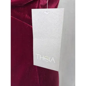 THEIA Burgundy Velvet Spaghetti Strap Mermaid Trumpet Gown‎ NWT Size 8 $495 thumbnail 6